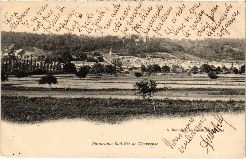 Carte postale ancienne Chevreuse Panorama Sud-Est à Chevreuse
