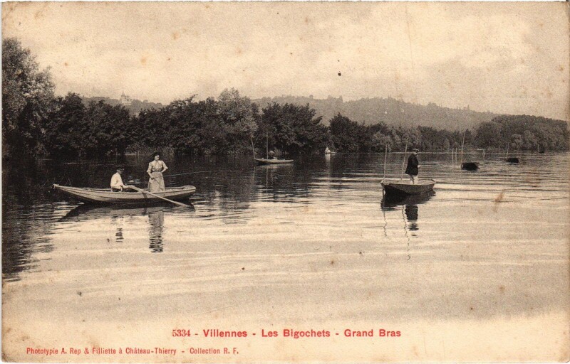 Carte postale ancienne Villennes-sur-Seine Les Bigochets - Grand Bras à Villennes-sur-Seine