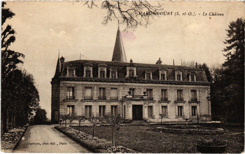 Carte postale ancienne Hardricourt Le Chateau à Hardricourt