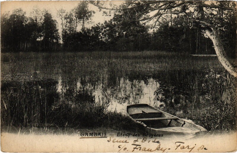 Carte postale ancienne Gambais Etang des Bruyeres à Gambais