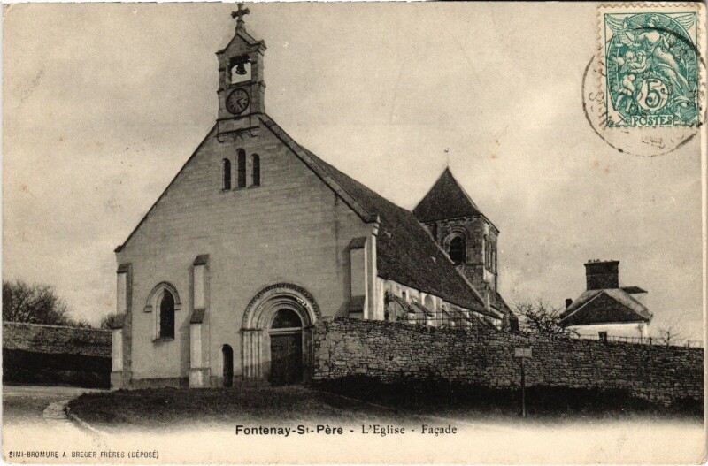 Carte postale ancienne Fontenay-Saint-Pere L'Eglise - Facade