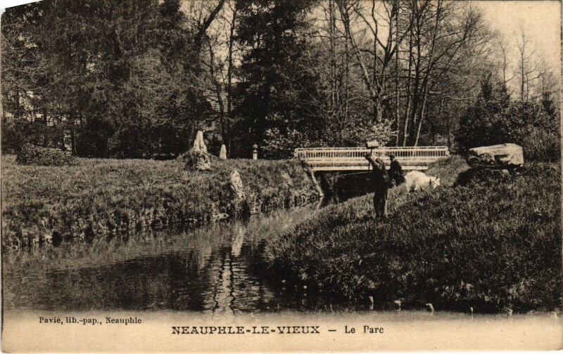 Carte postale ancienne Neauphle-le-Chateau Le Parc