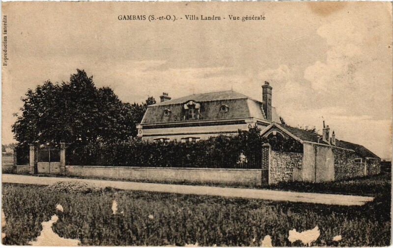 Carte postale ancienne Gambais Villa Landru - Vue Generale à Gambais