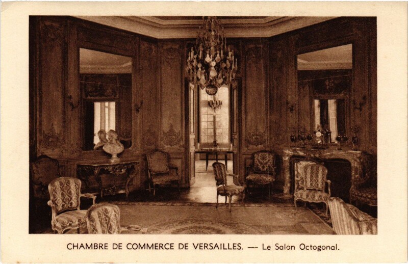 Carte postale ancienne Versailles Chambre de Commerce - Salon Octogonal à Versailles