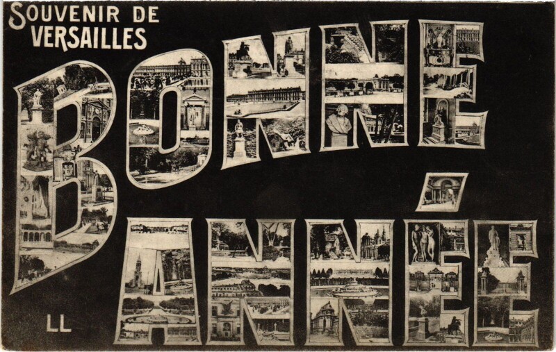 Carte postale ancienne Versailles Bonne Annee - Scenes à Versailles