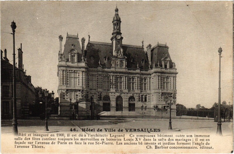Carte postale ancienne Versailles Hotel de Ville à Versailles