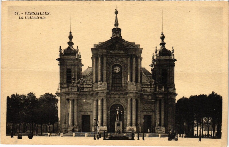 Carte postale ancienne Versailles Cathedrale à Versailles