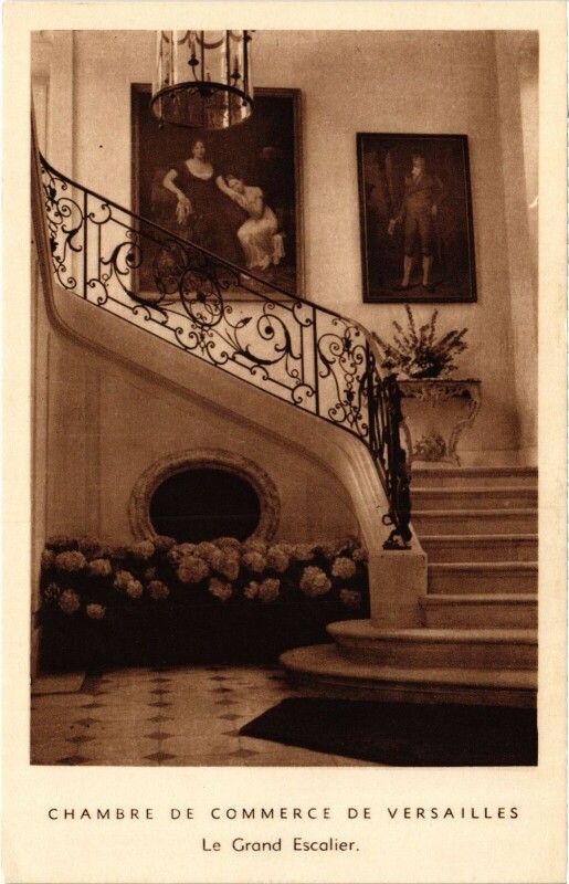 Carte postale ancienne Versailles Chambre de Commerce - Grand Escalier à Versailles