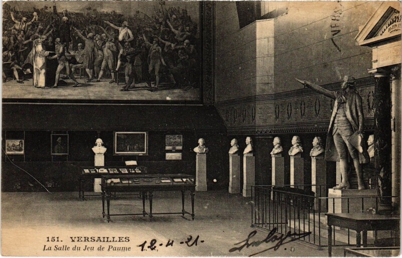 Carte postale ancienne Versailles La Salle du Jeu de Paume à Versailles