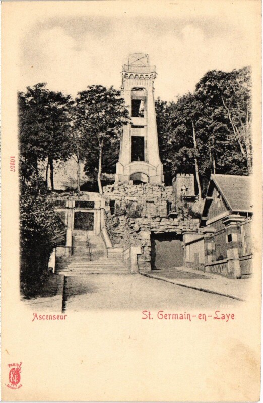 Carte postale ancienne Saint-Germain-en-Laye Ascenseur à Saint-Germain-en-Laye