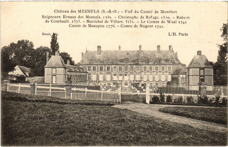 Carte postale ancienne Les Mesnuls Chateau aux Mesnuls