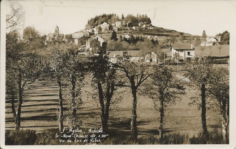 Carte postale ancienne Le Mont Chiniac à Saint-Agrève