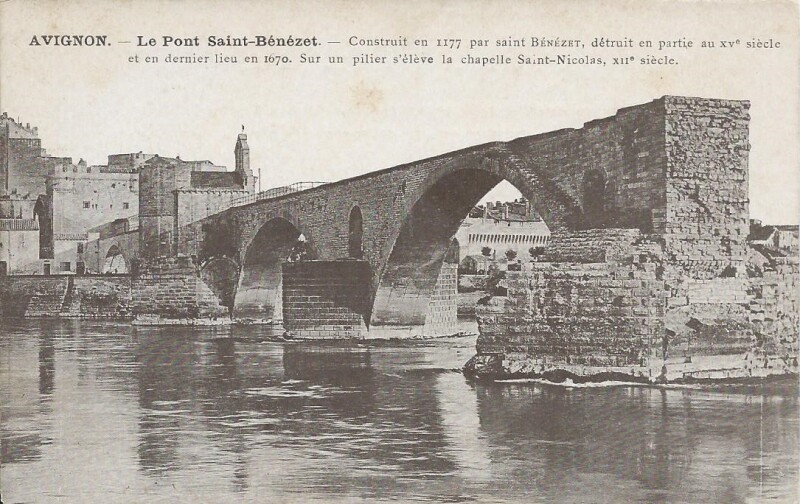 Carte postale ancienne Le Pont Saint-Bénézet à Avignon