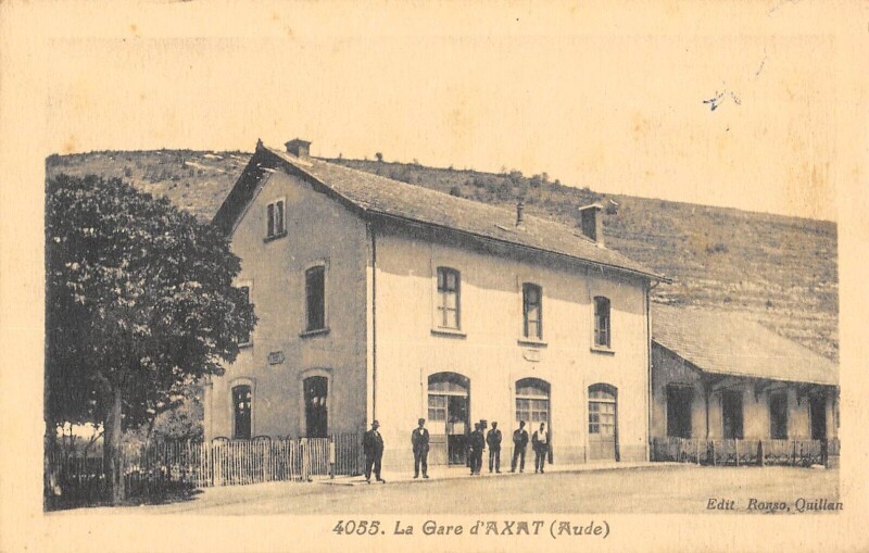 Carte postale ancienne La Gare D'Axat