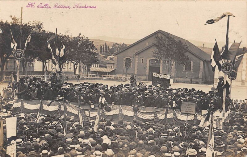 Carte postale ancienne Carcassonne - Manifestation Viticole Du 26 Mai 1907 - Carte Photo Sallis à Carcassonne