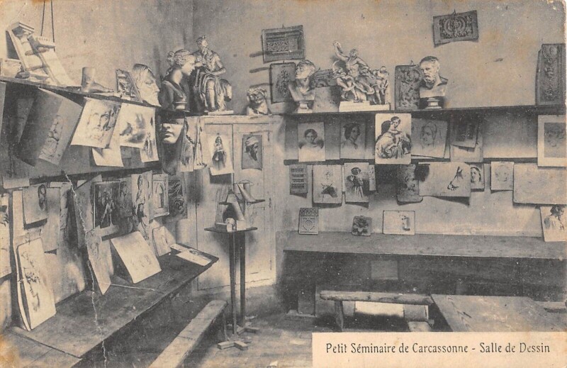 Carte postale ancienne Carcassonne - Petit Seminaire De Carcassonne - Salle De Dessin à Carcassonne