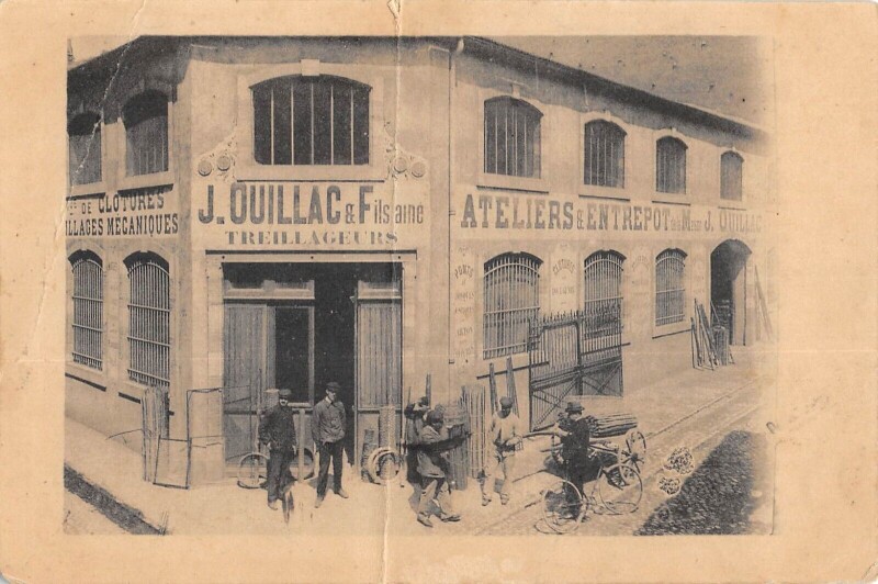 Carte postale ancienne Carcasonne - Ateliers Et Entrepot De La Maison J.ouillac Treillageurs