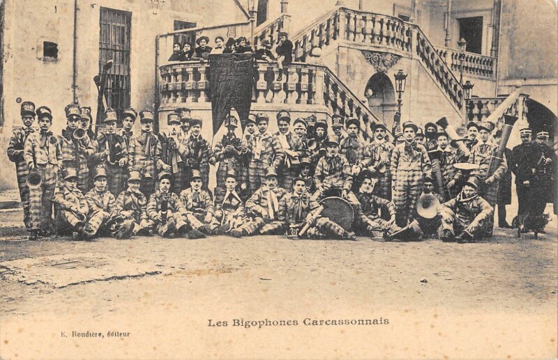 Carte postale ancienne Carcassonne - Les Bigophones Carcassonnais à Carcassonne