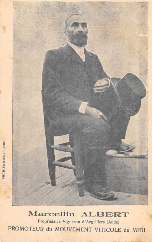 Carte postale ancienne Manifestation Viticole - Marcellin Albert - Promoteur Du Mouvement Vitico