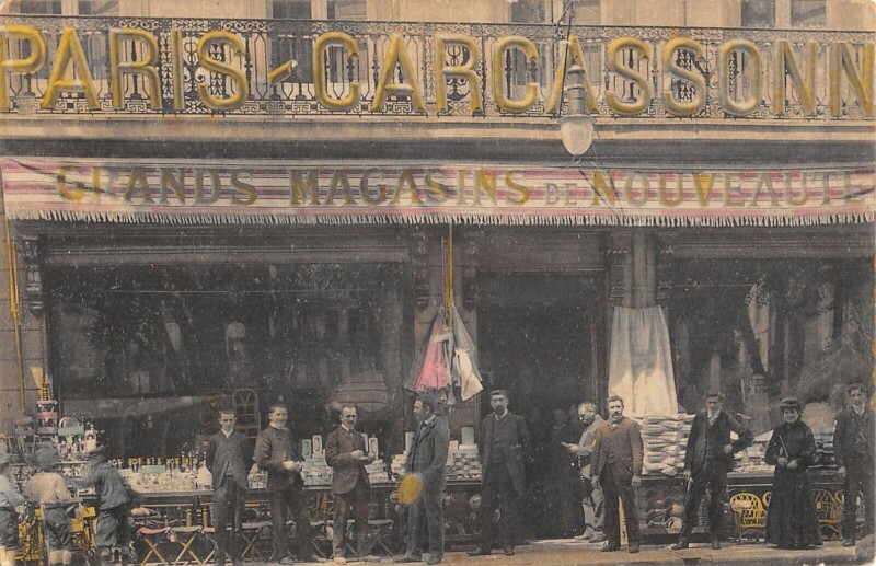 Carte postale ancienne Carcassonne - Grands Magasins De Nouveaute - Paris Carcassonne à Carcassonne