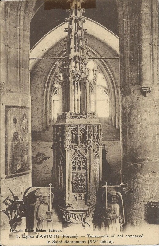Carte postale ancienne Eglise - Tabernacle où est conservé le Saint Sacrement à Avioth