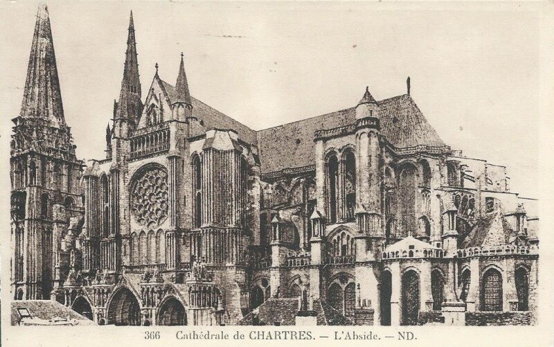 Carte postale ancienne Cathédrale - L'Abside à Chartres