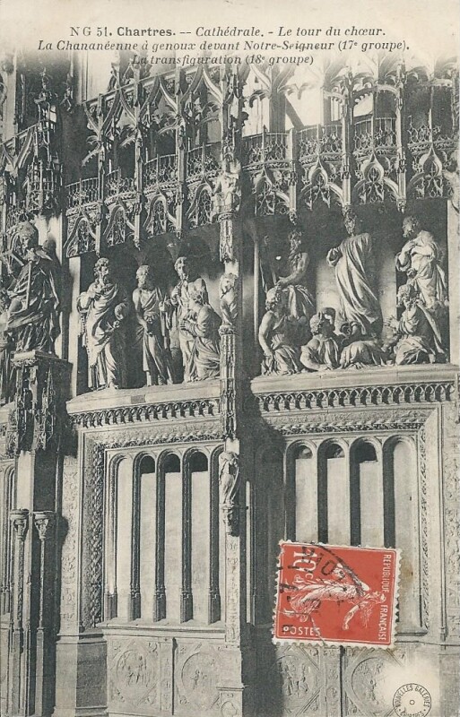 Carte postale ancienne Cathédrale - Le Tour du Choeur à Chartres