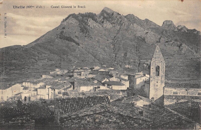 Carte postale ancienne Utelle - Castel Gineste Le Breck à Utelle