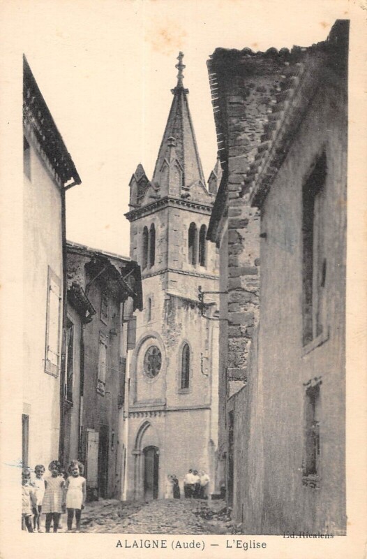 Carte postale ancienne Alaigne - Eglise à Alaigne