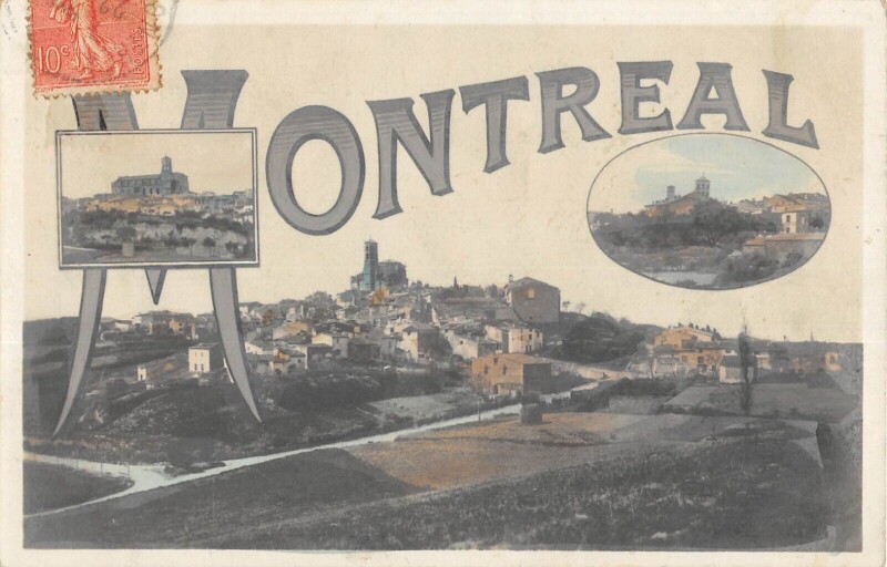 Carte postale ancienne Montreal - Aude - cpa rare