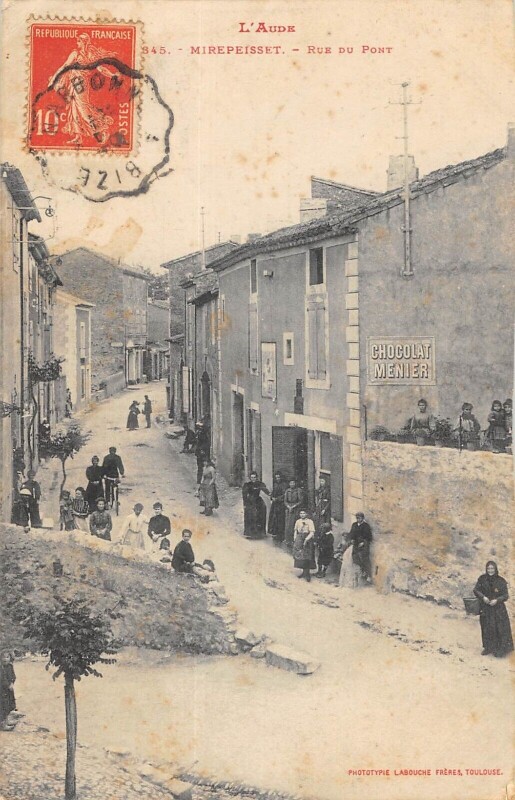 Carte postale ancienne Mirepeisset - Rue Du Pont à Mirepeisset