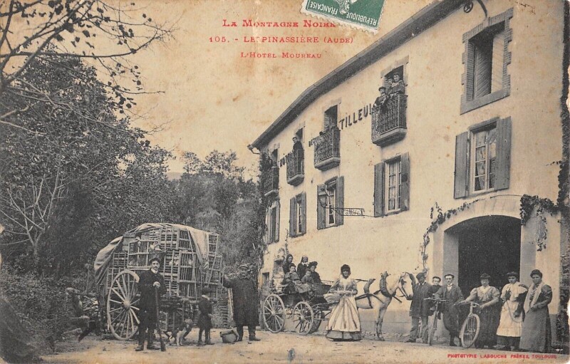 Carte postale ancienne Lespinassiere - L'Hotel Moureau