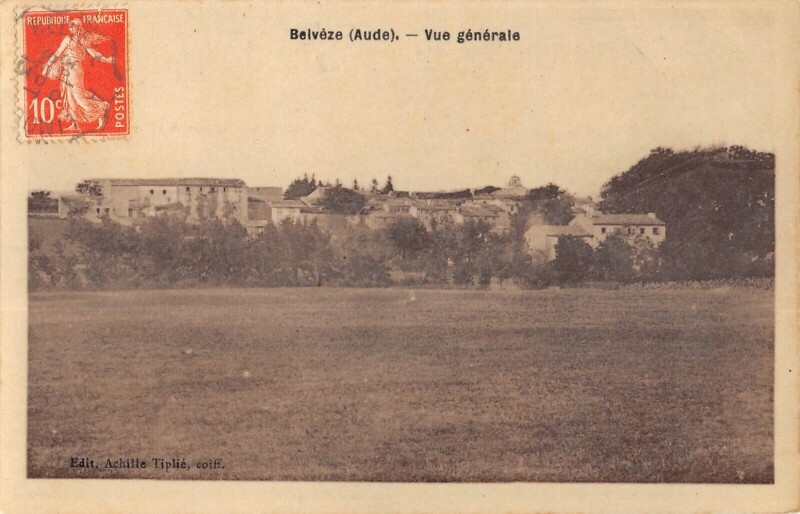 Carte postale ancienne Belveze - Vue Generale - cliché pas courant