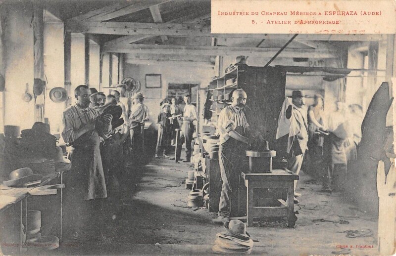 Carte postale ancienne Industrie Du Chapeau Merinos A Esperaza - Atelier D'Appropriage