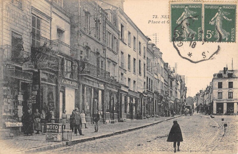 Carte postale ancienne Neufchatel En Bray - Grande Rue Notre Dame