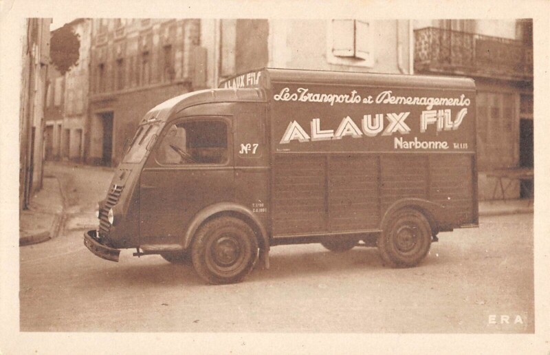 Carte postale ancienne Narbonne - Les Transports Et Demenagements Alaux Fils A Narbonne - rare à Narbonne