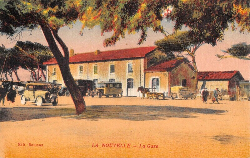 Carte postale ancienne La Nouvelle - La Gare