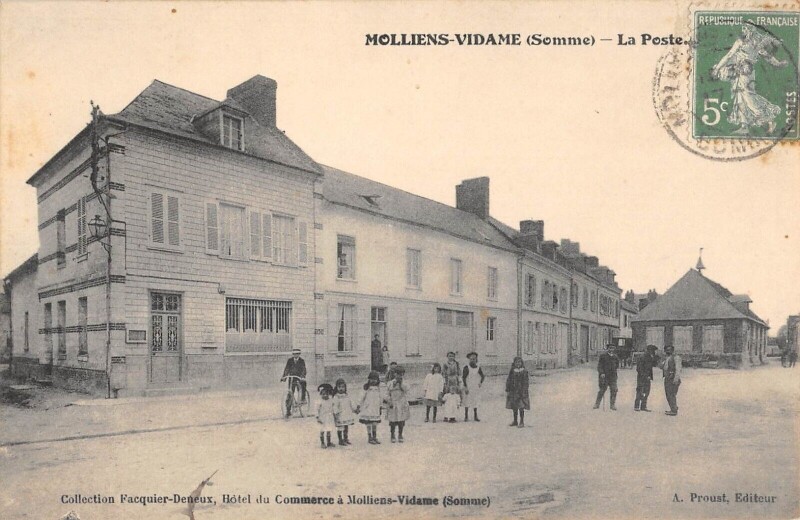Carte postale ancienne Moliens Vidame - La Poste