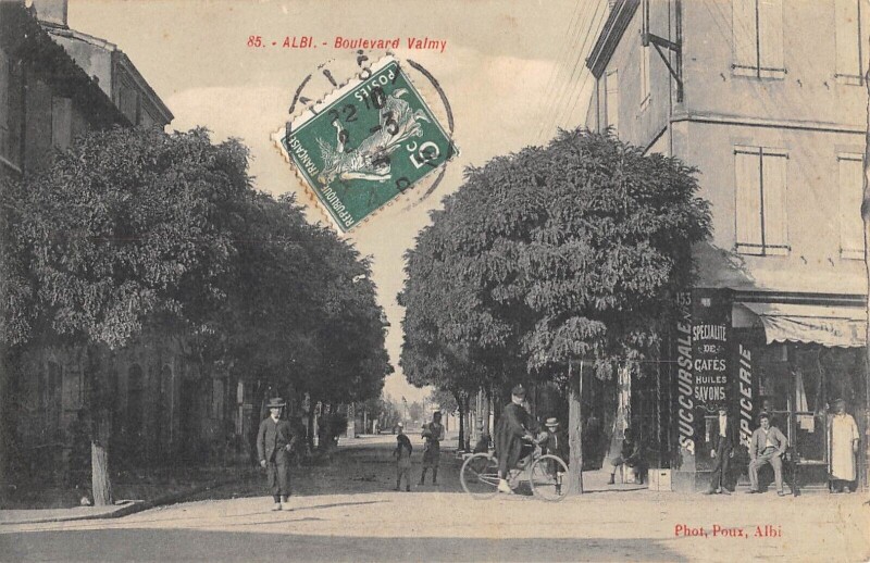 Carte postale ancienne Albi / Boulevard Valmy