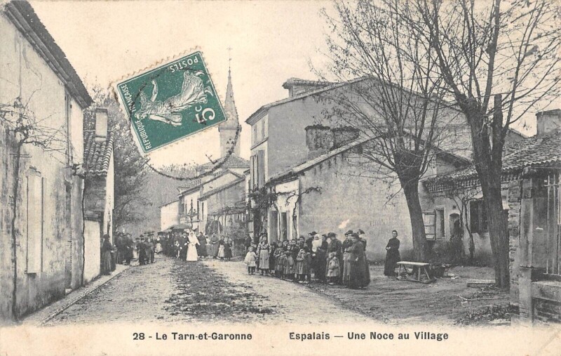 Carte postale ancienne Espalais / Une Noce Au Village à Espalais
