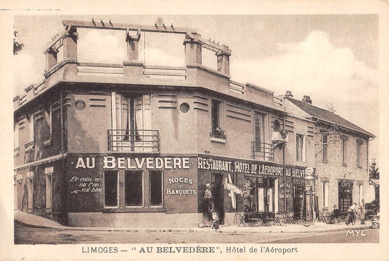 Carte postale ancienne Limoges / Au Belvedere à Limoges