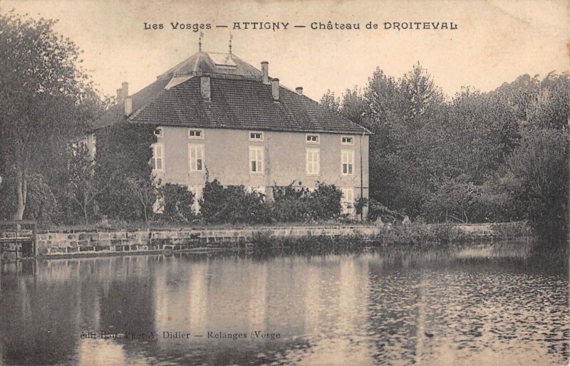 Carte postale ancienne Attigny - Chateau De Droiteval à Attigny