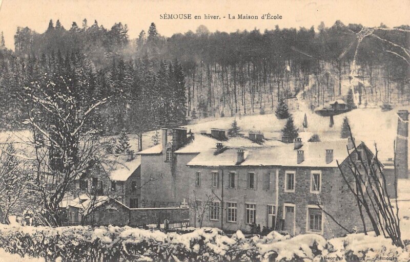 Carte postale ancienne Ruaux Semouse - Semouse En Hiver - La Maison D'Ecole - cpa rare