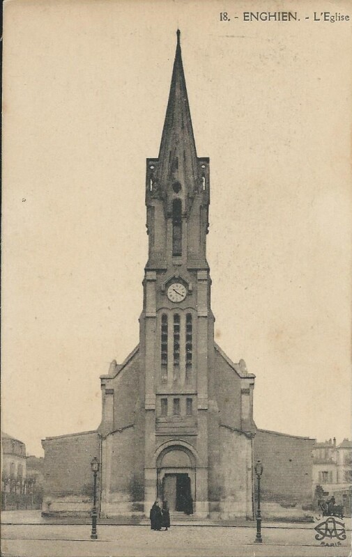 Carte postale ancienne L'Eglise à Enghien-les-Bains
