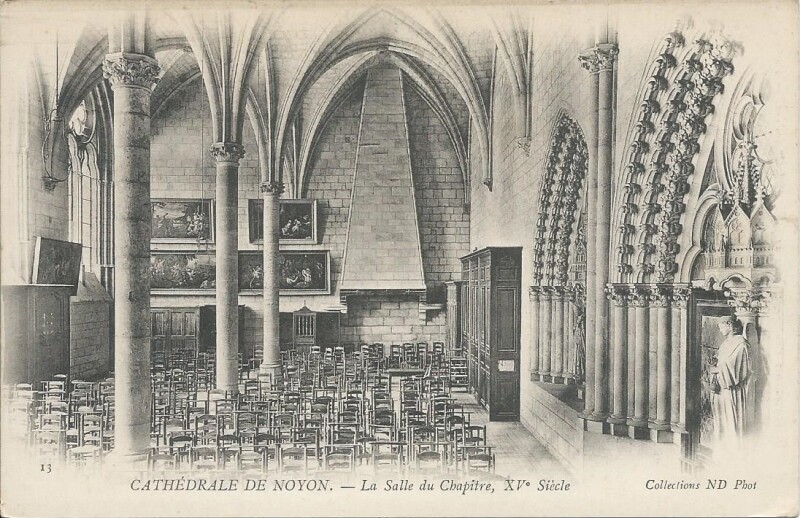 Carte postale ancienne La Cathédrale - La Salle du Chapitre à Noyon