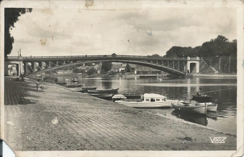 Carte postale ancienne Le Pont de la Motte Rouge à Nantes