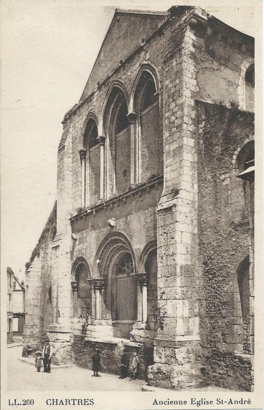 Carte postale ancienne Ancienne Eglise Saint-André à Chartres