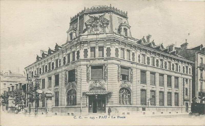 Carte postale ancienne La Poste à Pau
