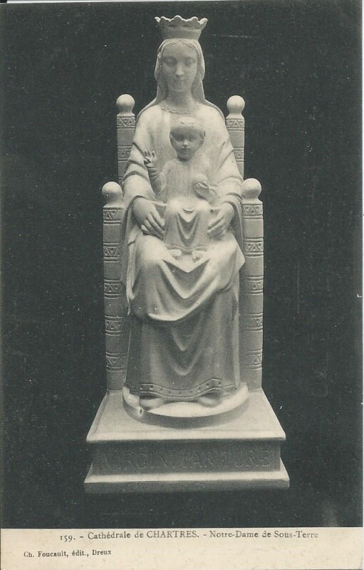 Carte postale ancienne Cathédrale - Notre Dame de Sous-Terre à Chartres