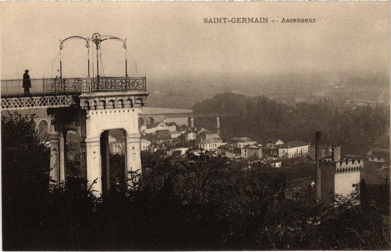 Carte postale ancienne St Germain en Laye Ascenseur